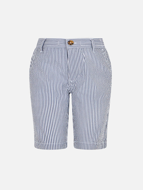 Seersucker-Bermudashorts für Jungen Ischia Jr