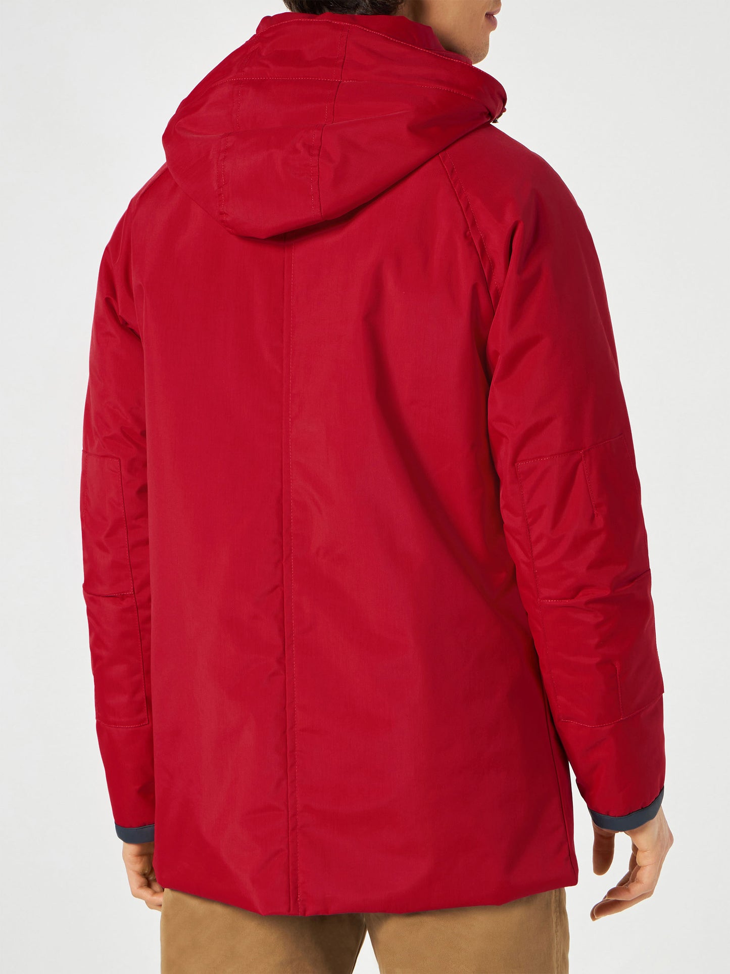 Man hooded red parka jacket Voyager - MC2 Saint Barth