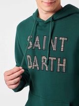 Felpa da uomo verde con patch Saint Barth