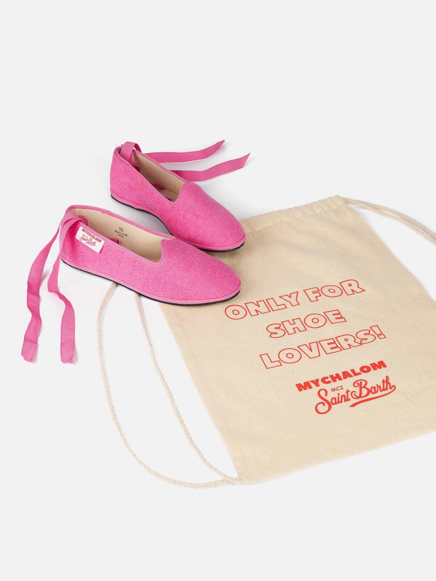 Mocassino pantofola da donna in spugna rosa | MY CHALOM SPECIAL EDITION