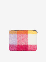 Parisienne-Decken-Umhängetasche Clutch in Rosa- und Grautönen