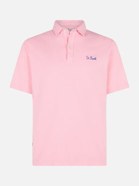 Polo in jersey rosa effetto sfumato - MC2 Saint Barth