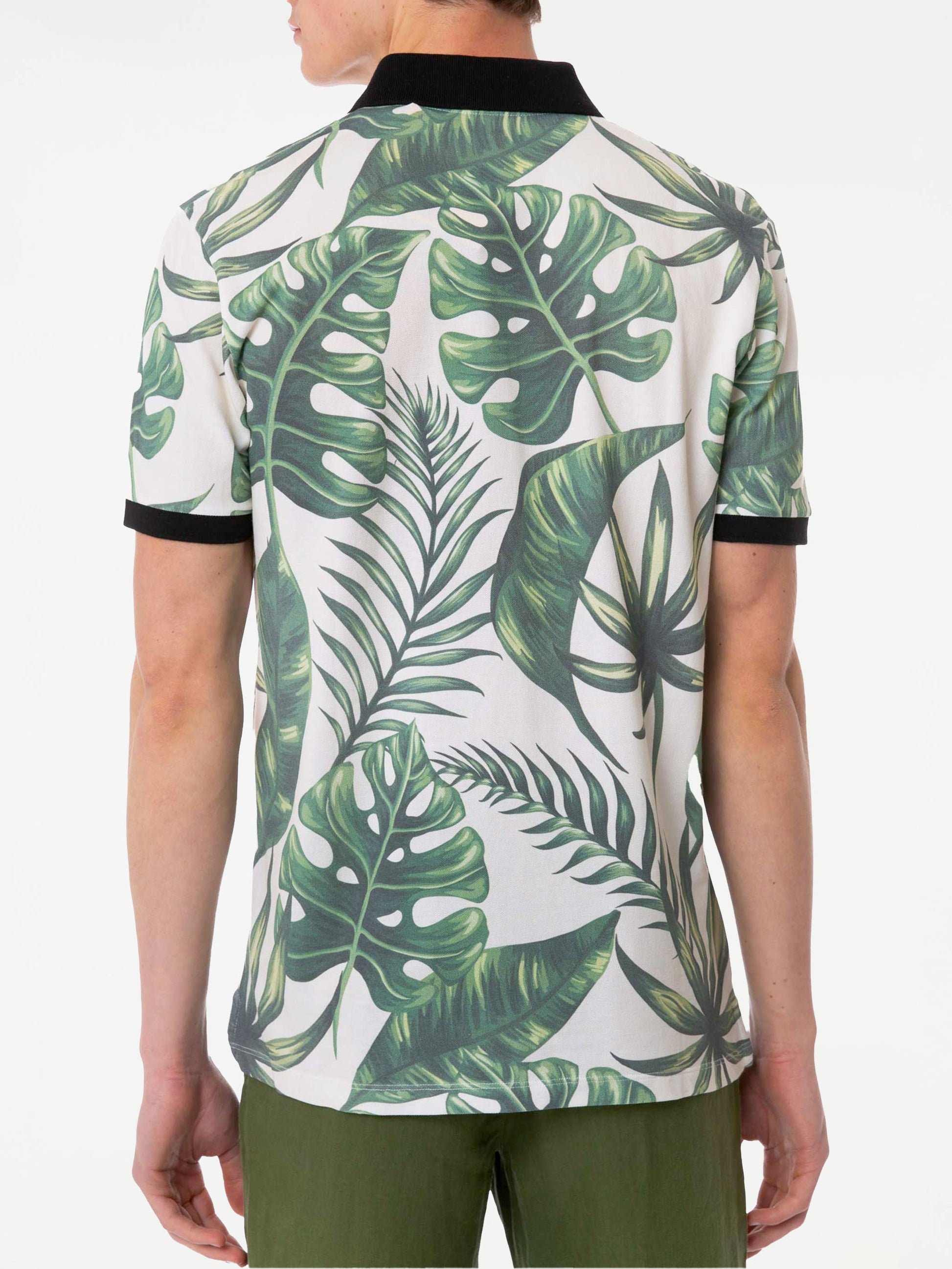 Man polo with leaves print - MC2 Saint Barth