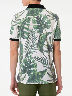 Man polo with leaves print - MC2 Saint Barth