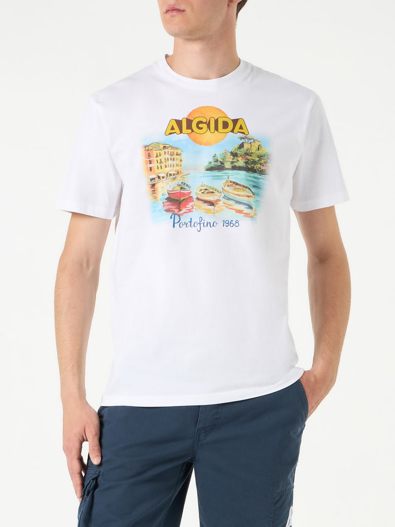 Man cotton t-shirt with Algida Portofino print | ALGIDA® SPECIAL EDITION