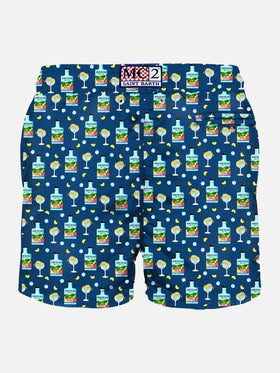 Lightweight fabric swim shorts Lighting with Portofino Gin print | PORTOFINO GIN SPECIAL EDITION - MC2 Saint Barth