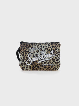 Aline L Scuba-Pochette mit Animal-Print