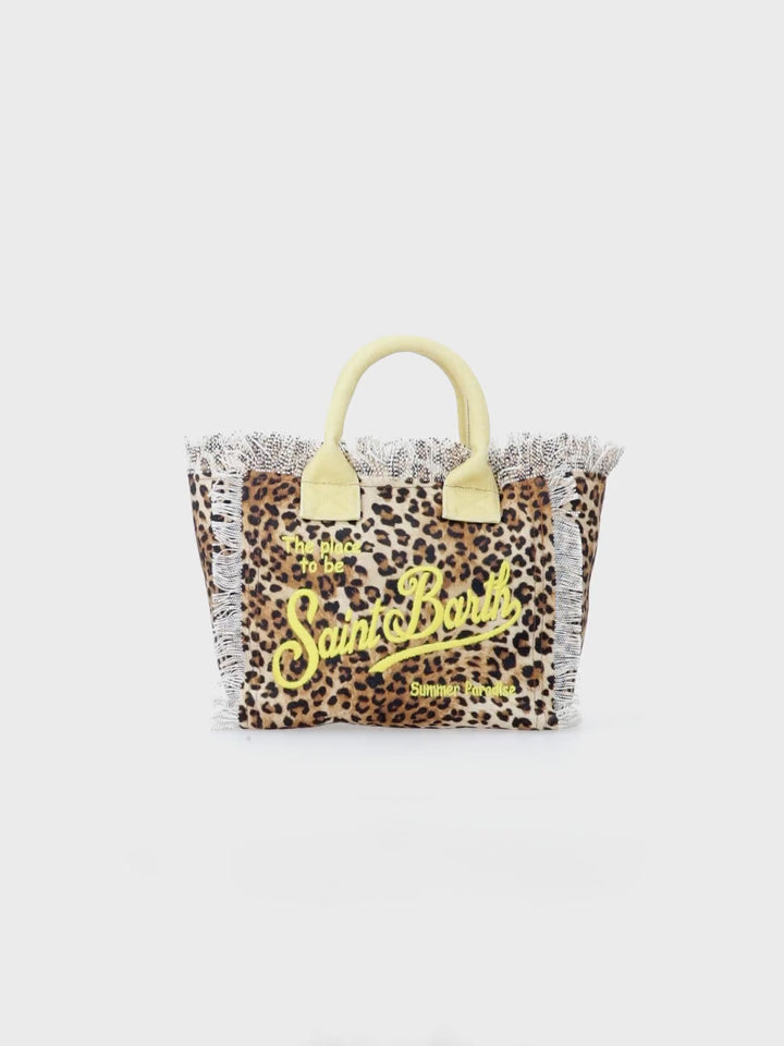 Colette-Handtasche aus Animalier-Baumwollcanvas