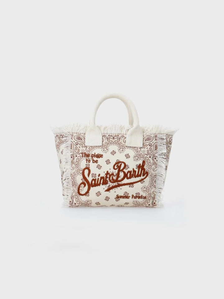 Handtasche Colette aus Baumwollcanvas mit Bandanna-Print