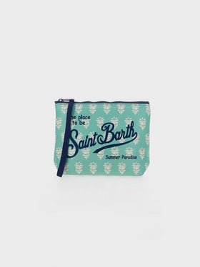 Pochette Aline in scuba con stampa floreale