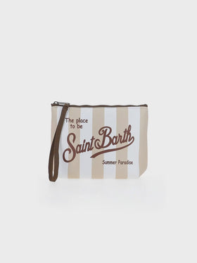 Aline Scuba-Pochette mit Streifendruck