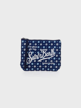 Aline Scuba-Pochette mit Mikro-Krawatten-Print