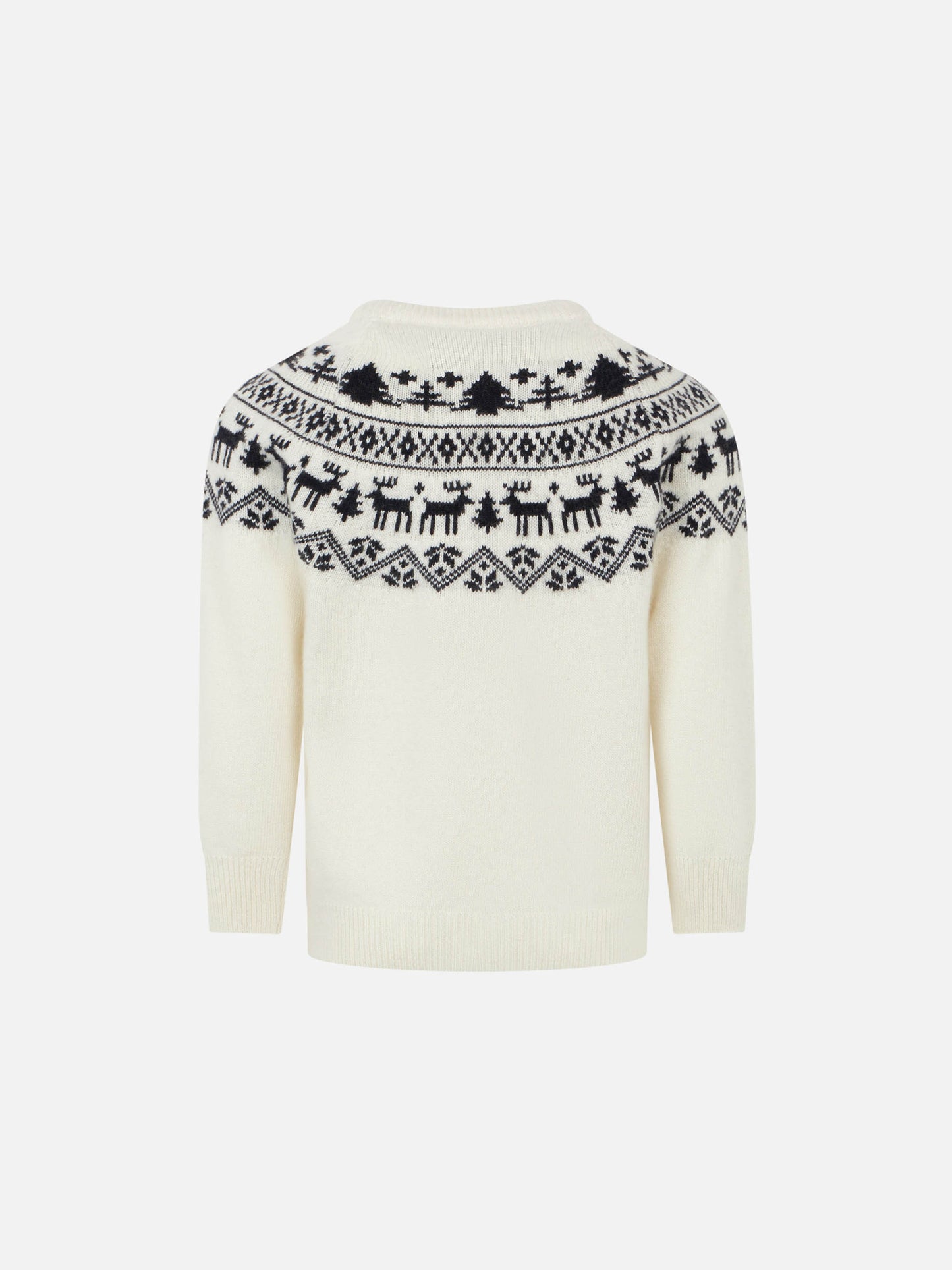 Kid crewneck sweater with Santa Claus norwegian print