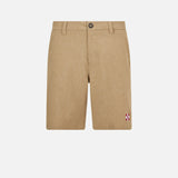 Man beige ripstop fabric bermuda