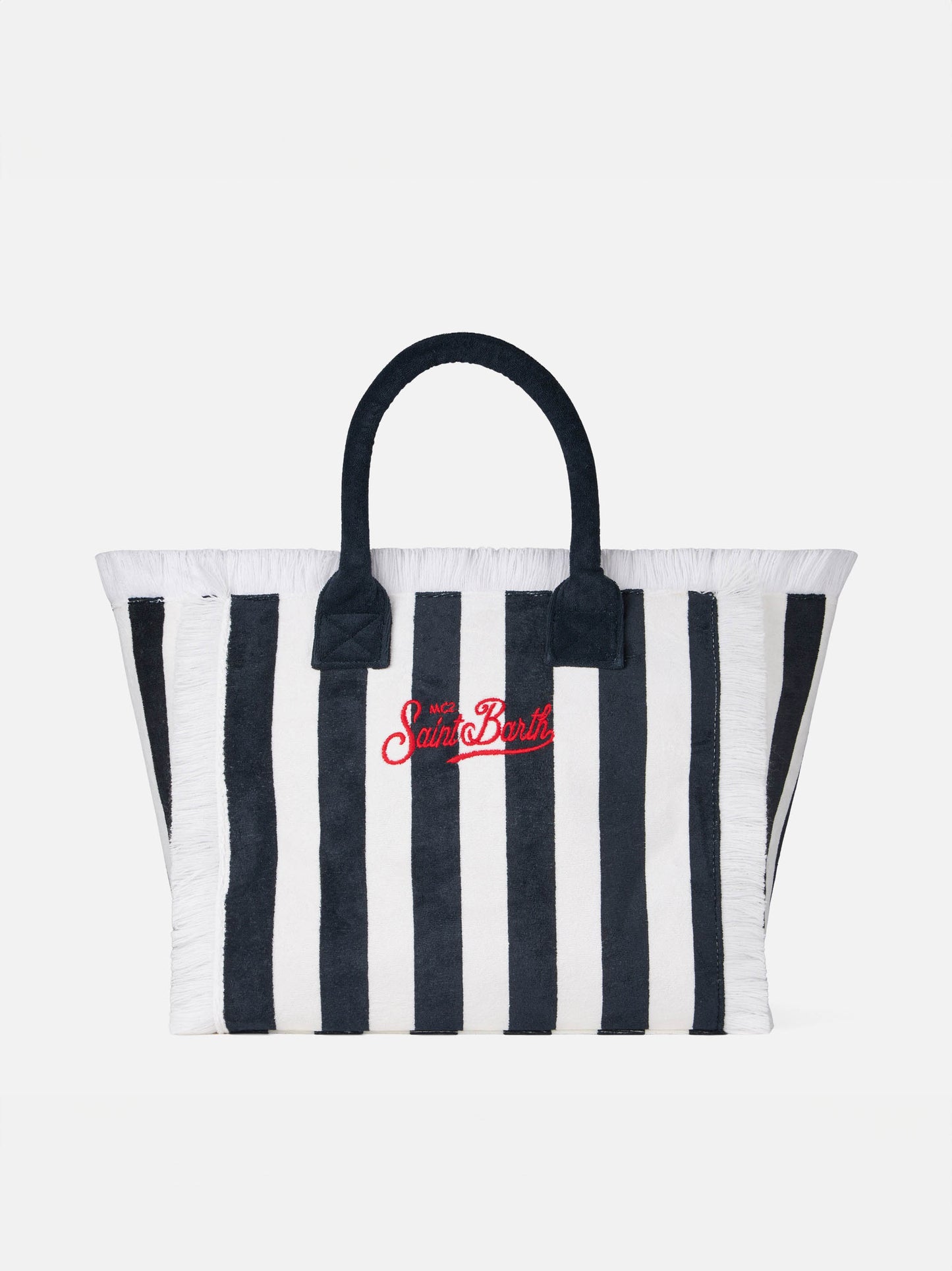 Vanity terry shoulder bag with Saint Barth embroidery