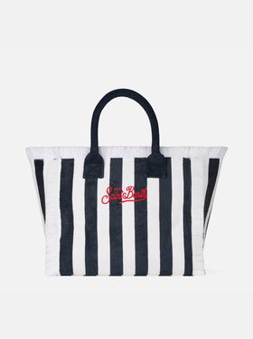 Vanity terry shoulder bag with Saint Barth embroidery