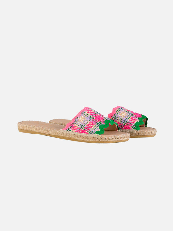 Damen-Espadrilla aus mehrfarbigem Tweed