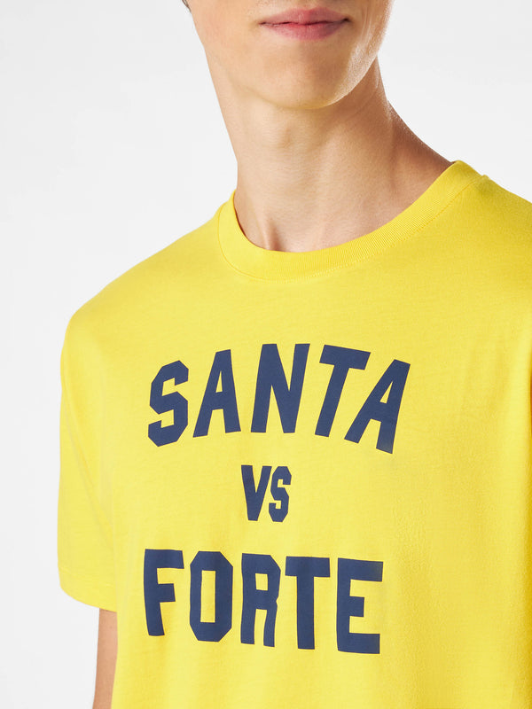 Bedrucktes Herren-T-Shirt „Santa vs Forte“.