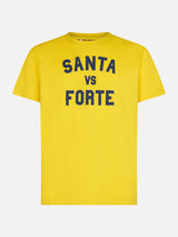 Bedrucktes Herren-T-Shirt „Santa vs Forte“.