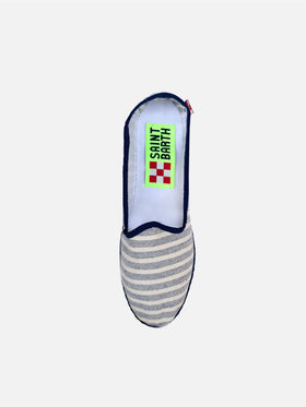 Blue striped canvas slippers friulane - MC2 Saint Barth