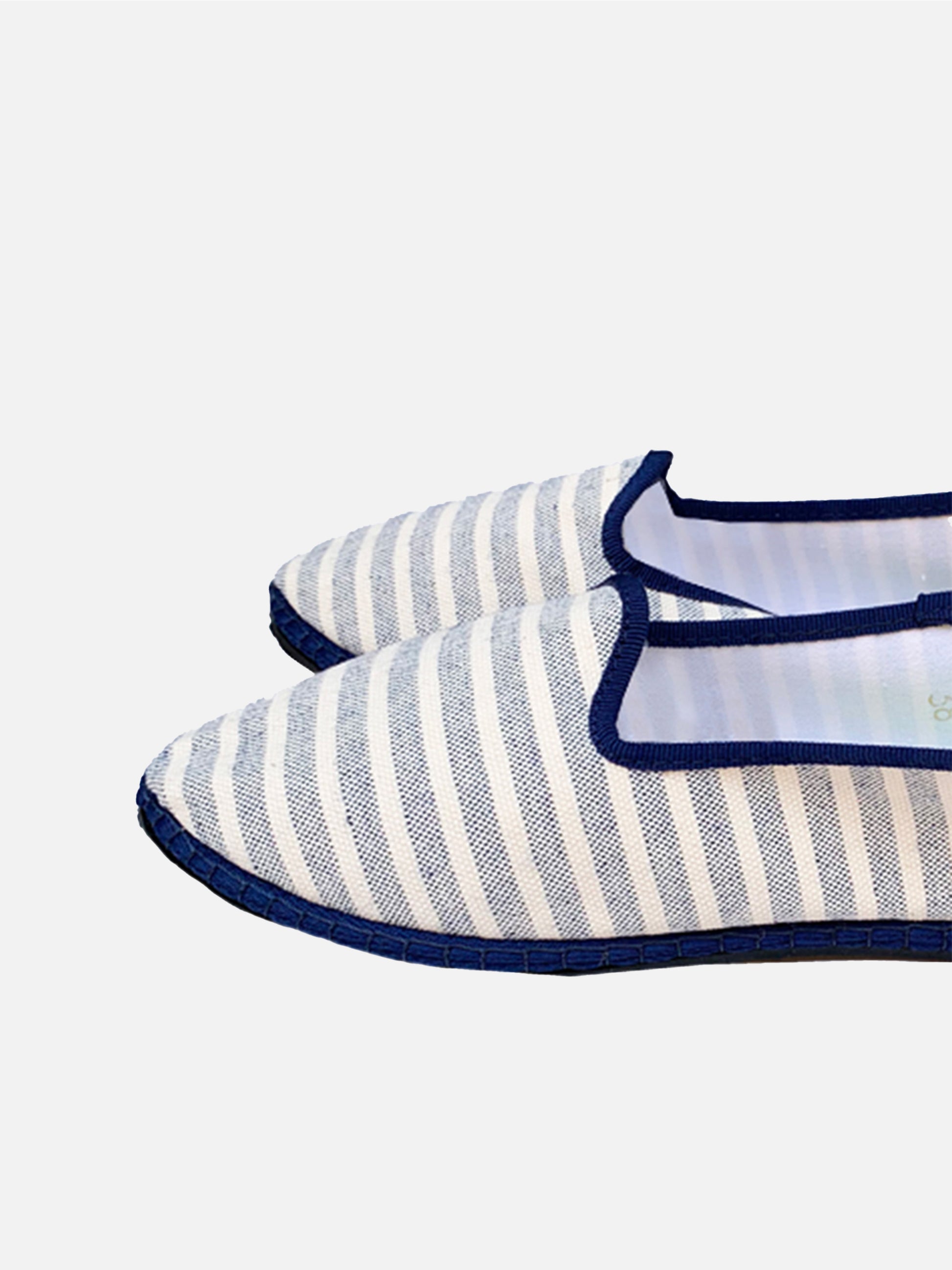 Blue striped canvas slippers friulane - MC2 Saint Barth
