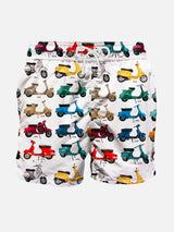 Man classic swim shorts with Vespa® print | VESPA® SPECIAL EDITION