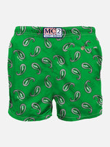 Man swim shorts with paisley print