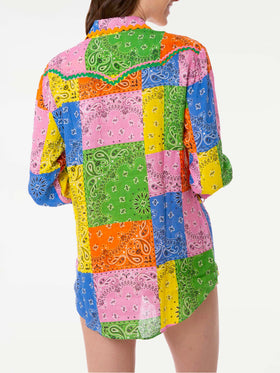 Multicolour bandanna print linen shirt - MC2 Saint Barth