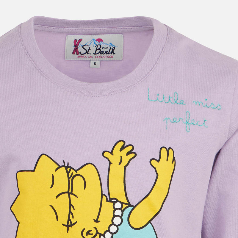 Girl heavy cotton t-shirt with Lisa Simpson print | THE SIMPSON SPECIAL EDITION