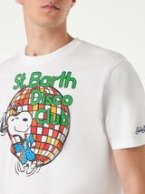 Herren-T-Shirt aus Baumwolle mit Aufdruck „St. Barth Disco Club“ und „Snoopy“ | SNOOPY – PEANUTS™ SONDEREDITION