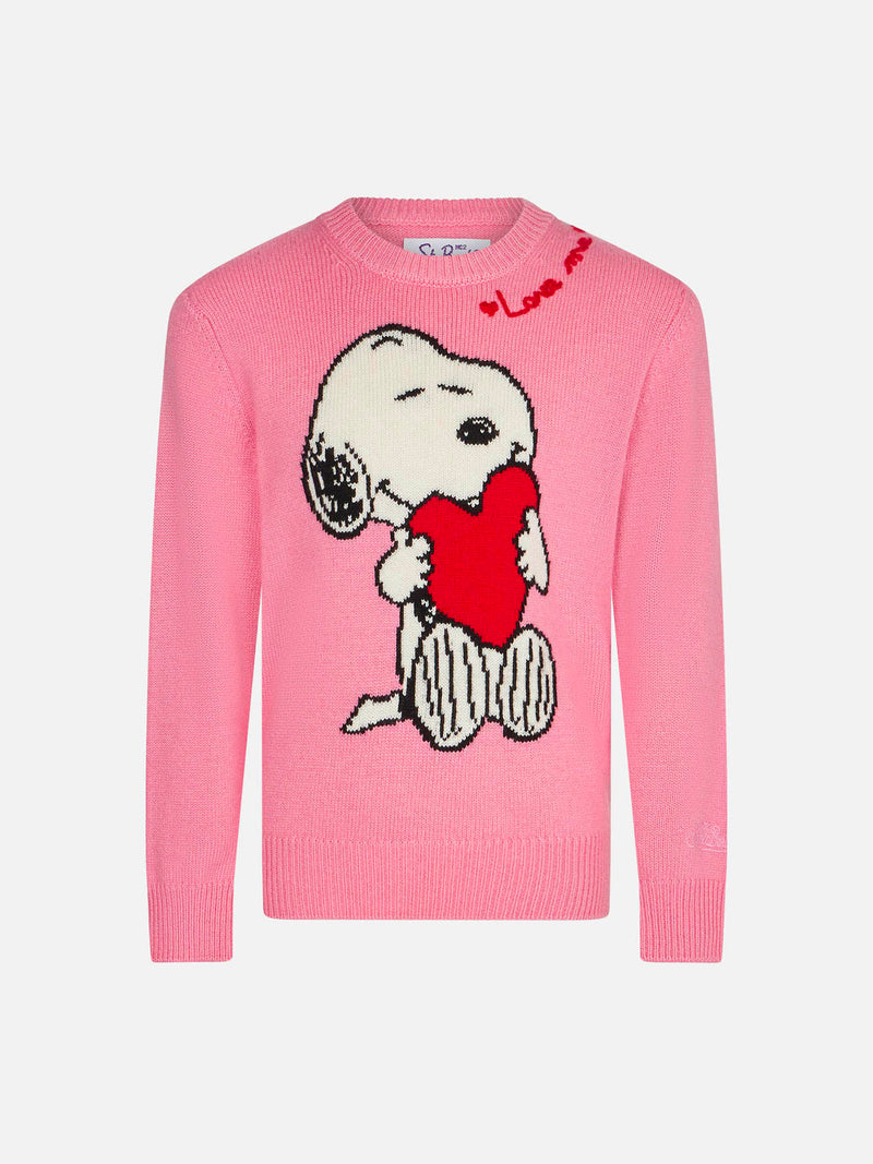 Maglia da bambina stampa Snoopy con ricamo Love me | Edizione speciale Peanuts™