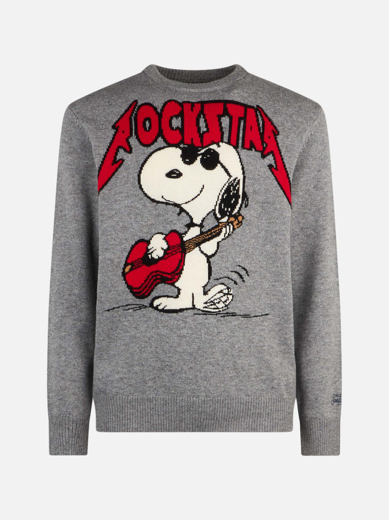 Maglia da uomo girocollo con stampa jacquard Snoopy rockstar | SNOOPY - EDIZIONE SPECIALE ©PEANUTS