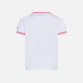 T-shirt da bambina in cotone con stampa St. Barth paradise