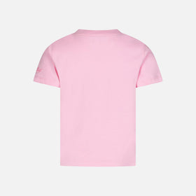 Girl cotton t-shirt with St. Barth Happy Island embroidery - MC2 Saint Barth