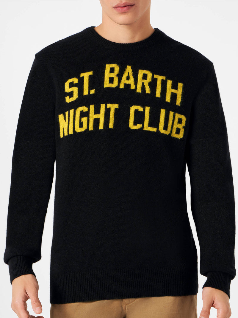 Herrenpullover mit St. Barth Night Club-Aufdruck