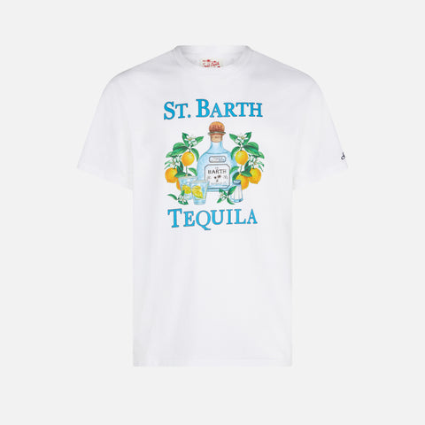 Man cotton t-shirt with St. Barth Tequila print - MC2 Saint Barth