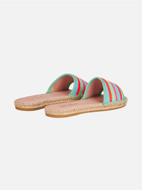 Woman espadrillas with crochet stripes - MC2 Saint Barth