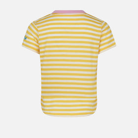 Girl striped t-shirt with St. Barth Princess embroidery - MC2 Saint Barth