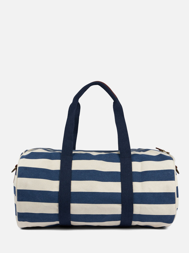 Reisetasche mit blauen Streifen