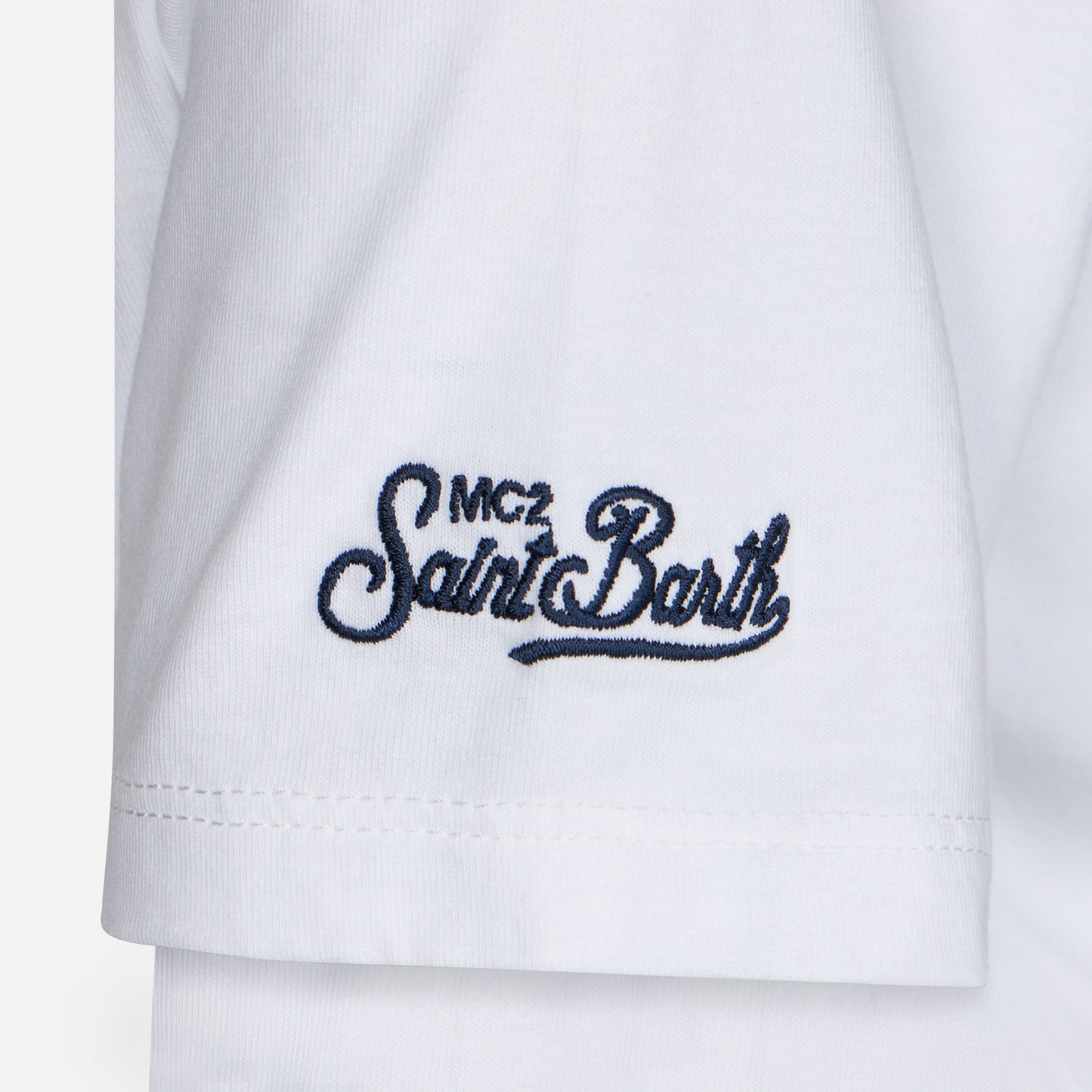 T-shirt da bambino in cotone con stampa Surfer in St. Barth
