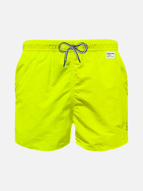 Boy fluo yellow swim shorts | PANTONE® SPECIAL EDITION - MC2 Saint Barth