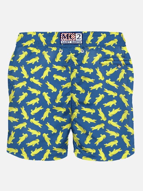 Man swim shorts with crocodile print