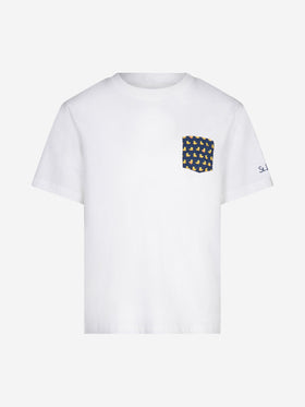 Baumwoll-T-Shirt für Jungen mit bedruckter Tasche