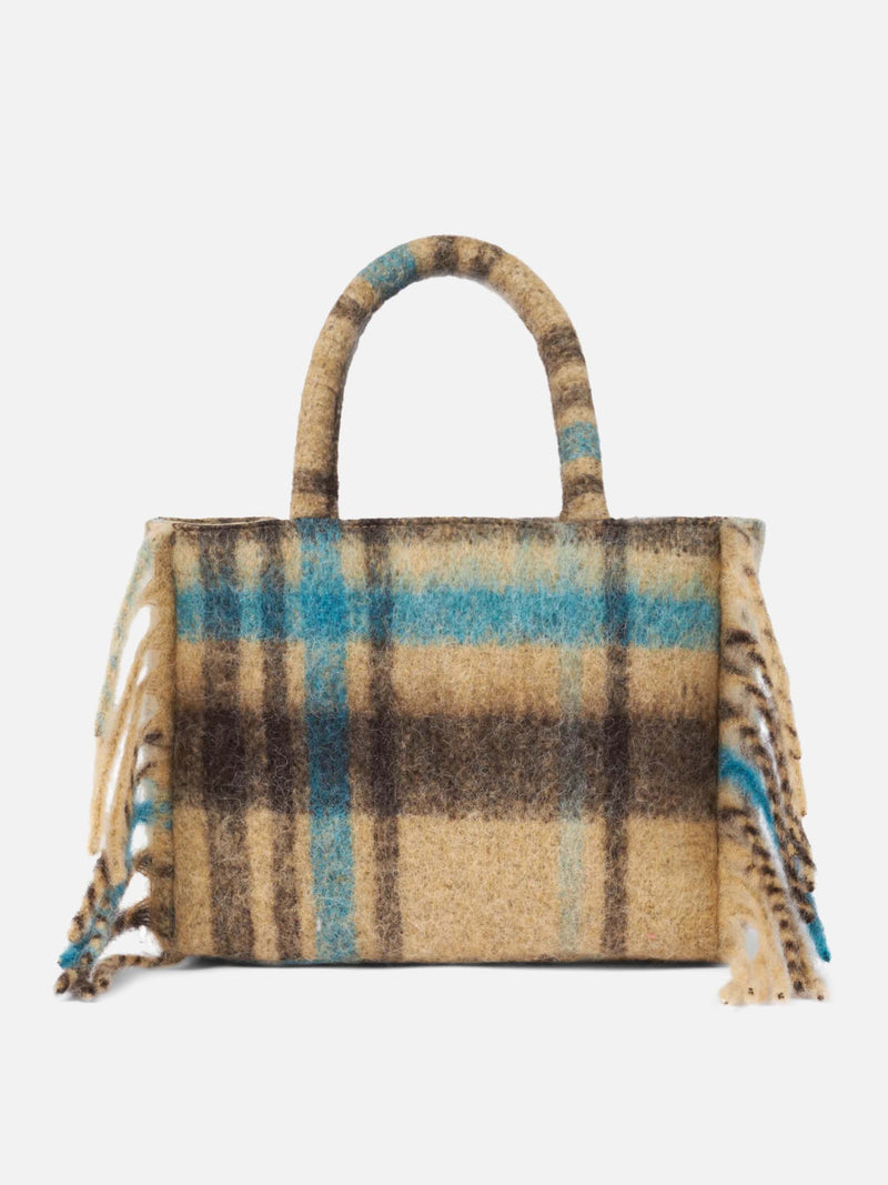 Colette blanket handbag with tartan print