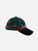 Tartan baseball cap with Bombardino embroidery