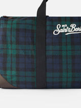 Borsone da viaggio con stampa tartan