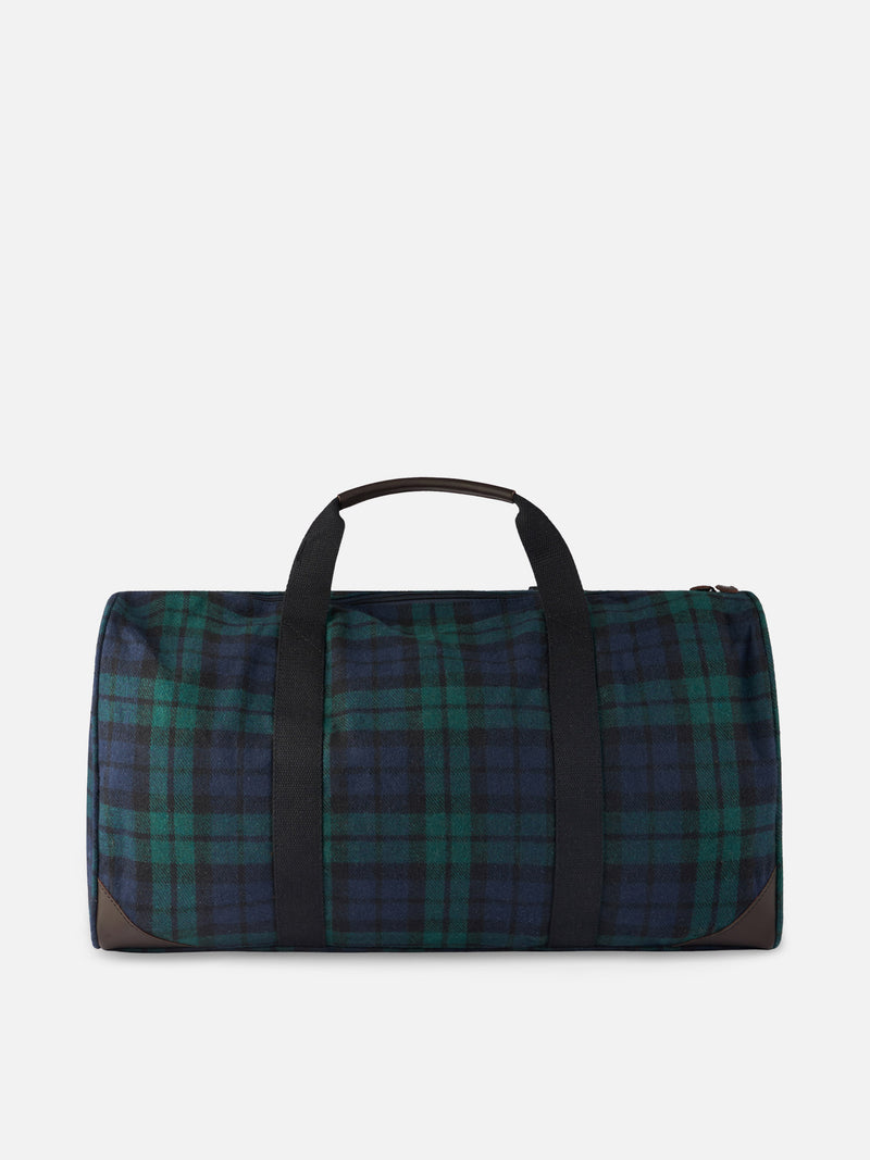 Borsone da viaggio con stampa tartan