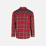 Camicia da bambino con stampa tartan