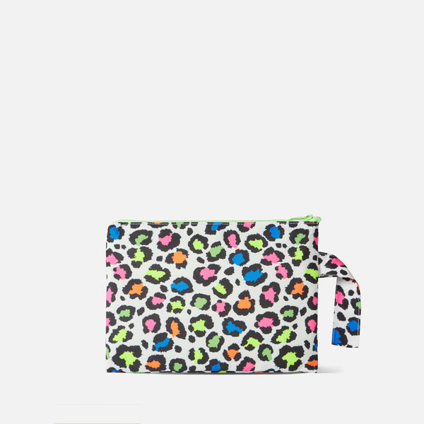 Pareasy nylon pochette with animalier print