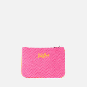 Pochette aus Parisienne-Frottee mit geprägtem Muster